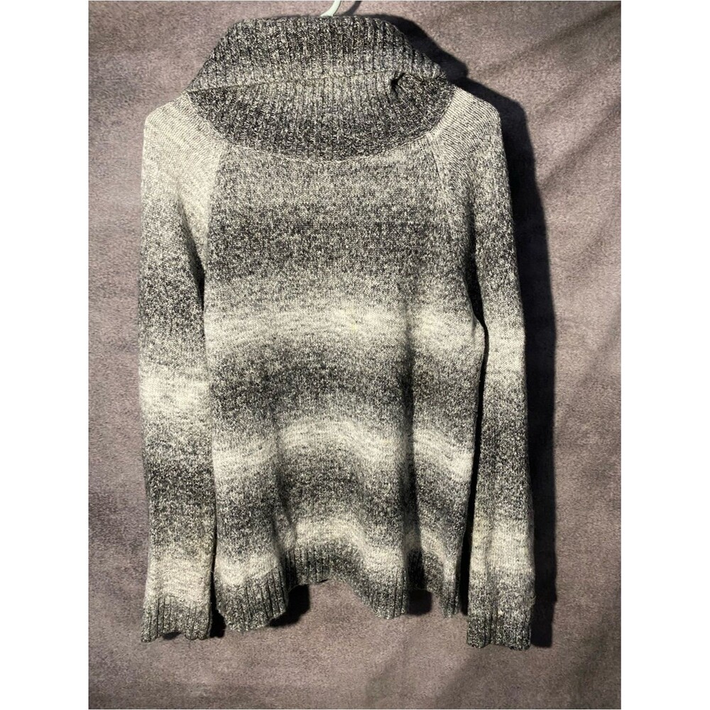 Columbia Womens XL Knit Sweater Grey Ombre Gradient Cowl Neck Pullover